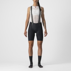 Black Rawlings FREE AERO RC W Women Bib Shorts | 4830ZBXDS