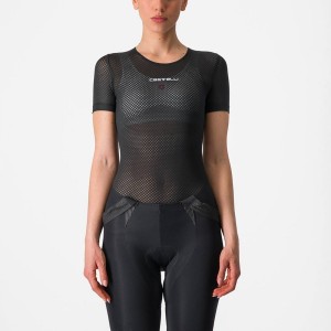 Black Rawlings PRO MESH W SHORT SLEEVE Women Base Layer | 3081RDMCE