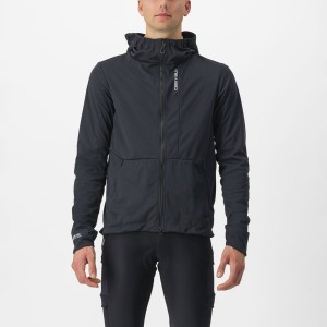 Black Rawlings TRAIL HOODIE Men Jackets | 4165ZVSKL