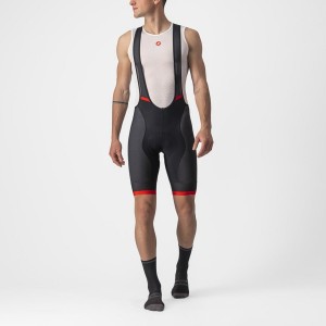 Black / Red Rawlings COMPETIZIONE KIT Men Bib Shorts | 9032MEURB