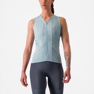 Blue / Dark Grey Blue Rawlings ANIMA 4 SLEEVELESS Women Jersey | 4926BOLSN