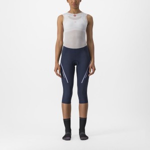 Blue / Purple White Rawlings VELOCISSIMA 3 KNICKER Women Leggings | 9248YEUFX