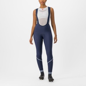 Blue / Silver Rawlings VELOCISSIMA DT Women Bib Tights | 8105UEXTV