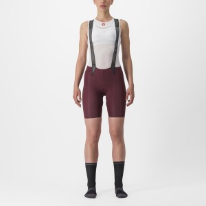 Deep Burgundy Rawlings FREE AERO RC W Women Bib Shorts | 8934KXPIH