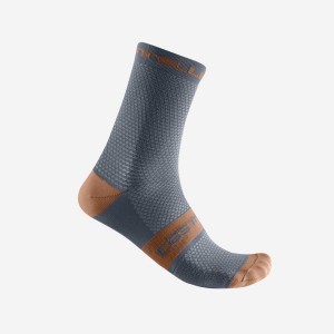 Light Grey Blue / Brown Rawlings SUPERLEGGERA T 12 Men Socks | 7064BTYQL