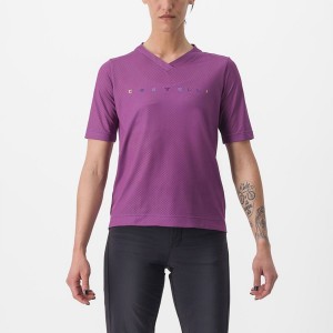 Purple Rawlings TRAIL TECH 2 W TEE Women Jersey | 1024ZLDQM