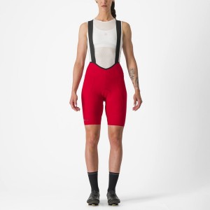 Red Rawlings ESPRESSO W DT Women Bib Shorts | 9062BDJRT