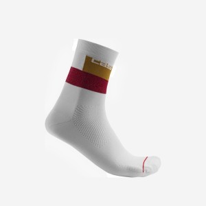 White Rawlings BLOCCO 15 Men Socks | 9254PBDJR