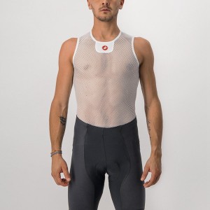 White Rawlings CORE MESH 3 SLEEVELESS Men Base Layer | 8215AQFSN