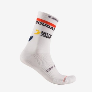 White Rawlings ROSSO CORSA PRO 15 Men Socks | 6835NKMJZ