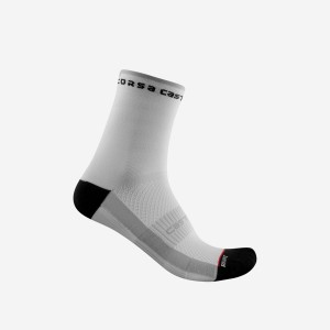 White / Black Rawlings ROSSO CORSA W 11 Women Socks | 6309MSQNI