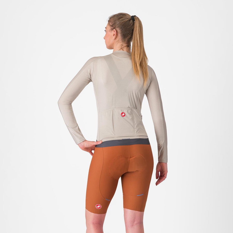 Beige Rawlings ESPRESSO W DT Women Bib Shorts | 9276VDLWG