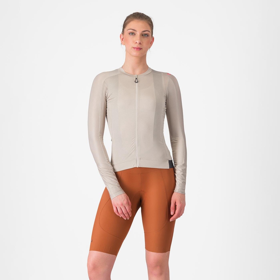 Beige Rawlings ESPRESSO W DT Women Bib Shorts | 9276VDLWG