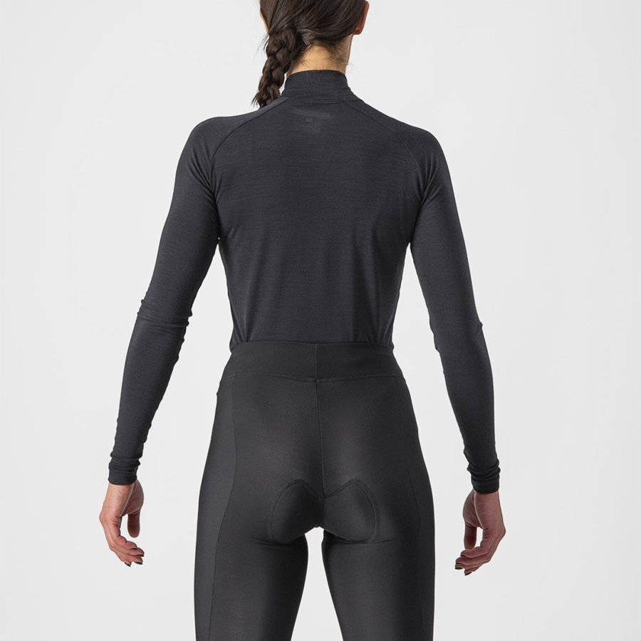 Black Rawlings BANDITO WOOL W LS Women Base Layer | 4213EFHNV