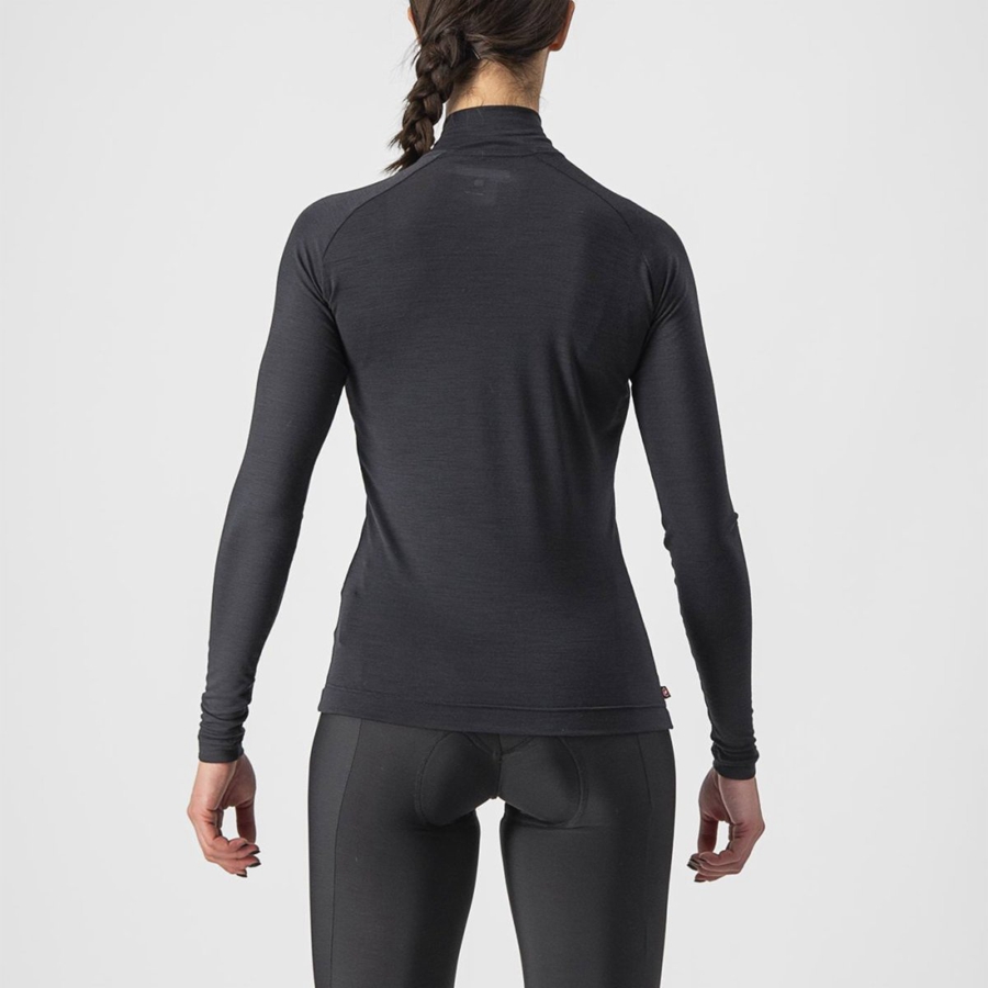 Black Rawlings BANDITO WOOL W LS Women Base Layer | 4213EFHNV