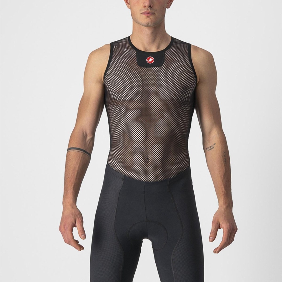 Black Rawlings CORE MESH 3 SLEEVELESS Men Base Layer | 6123WSZCQ