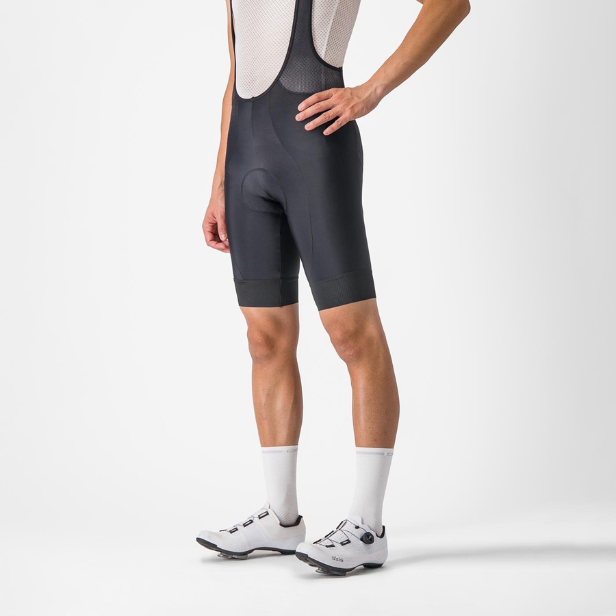 Black Rawlings ENTRATA 2 Men Bib Shorts | 2810YBAJO