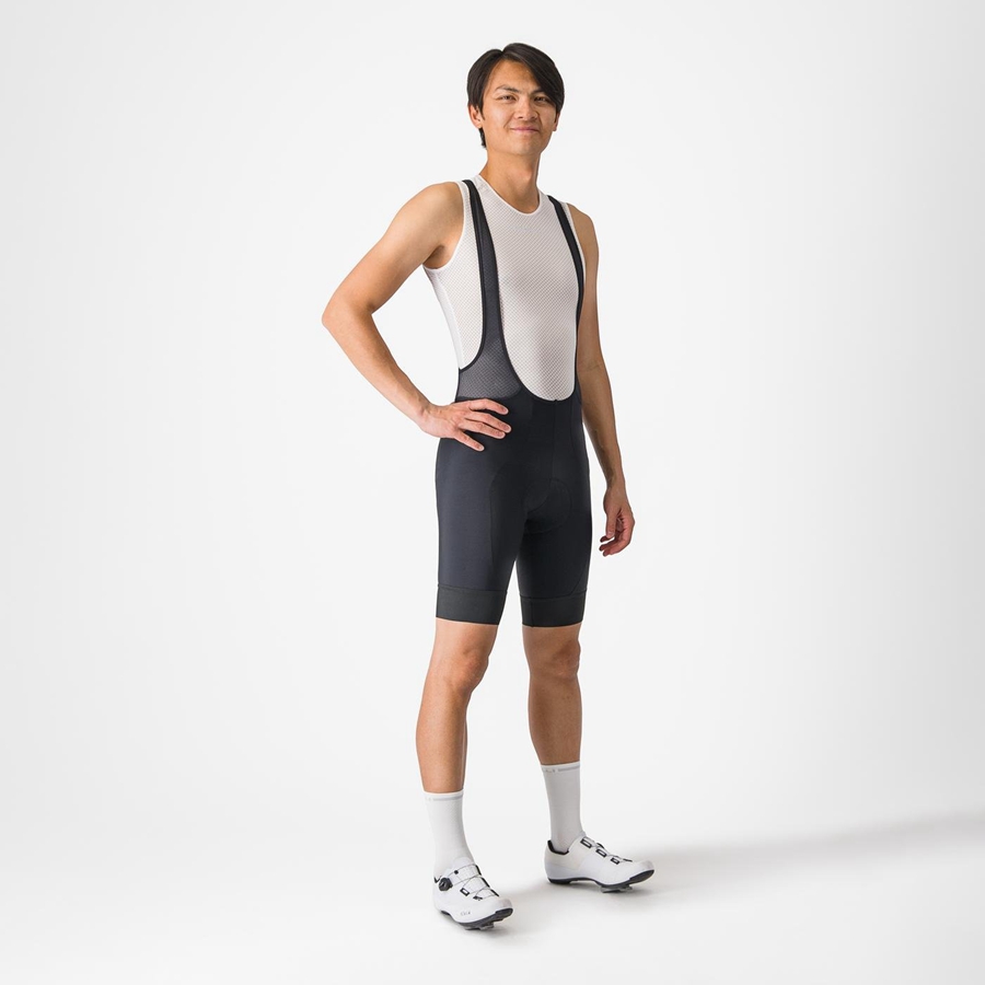 Black Rawlings ENTRATA 2 Men Bib Shorts | 2810YBAJO