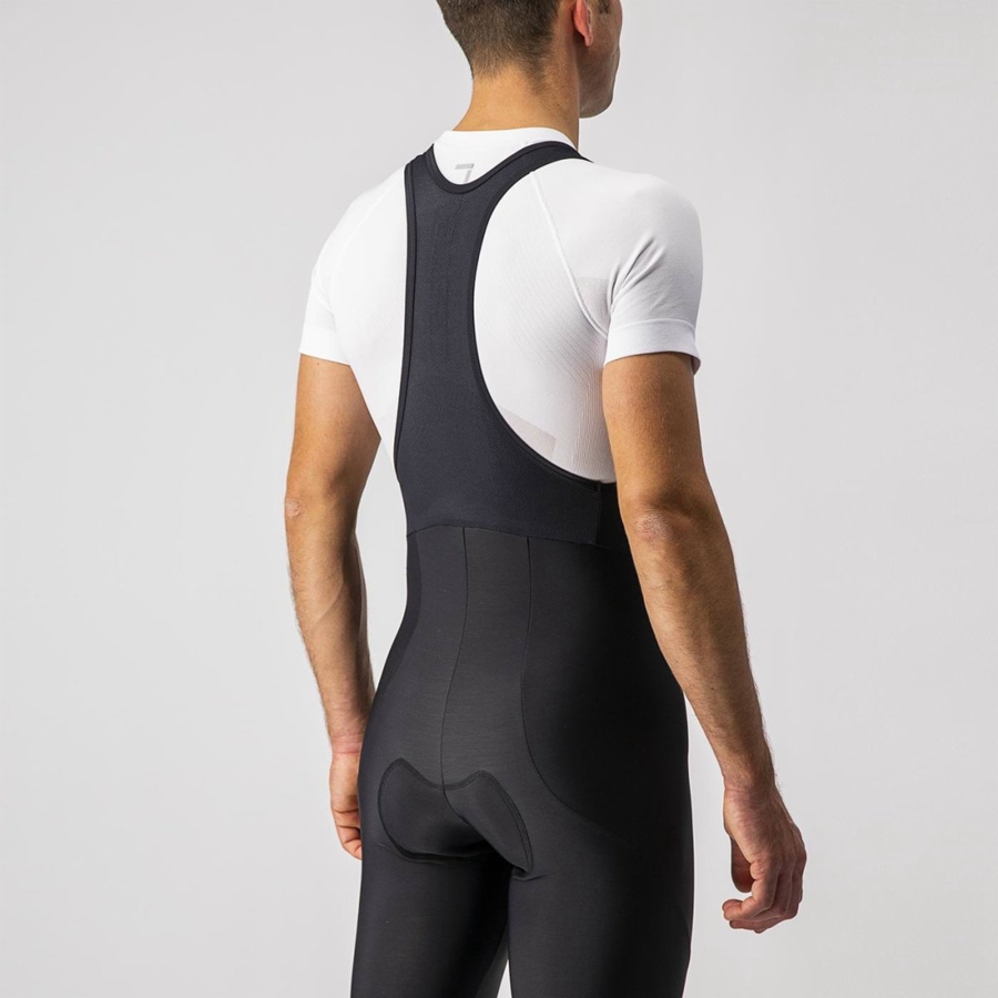 Black Rawlings ENTRATA Men Bib Tights | 9856HFCUO