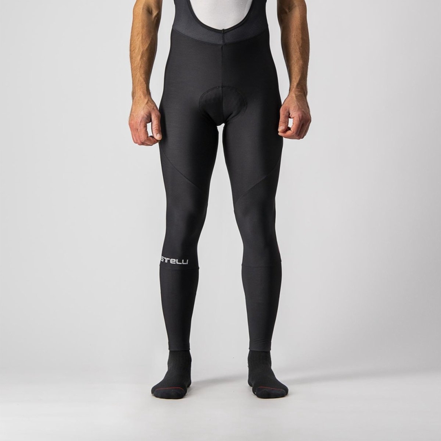 Black Rawlings ENTRATA Men Bib Tights | 9856HFCUO