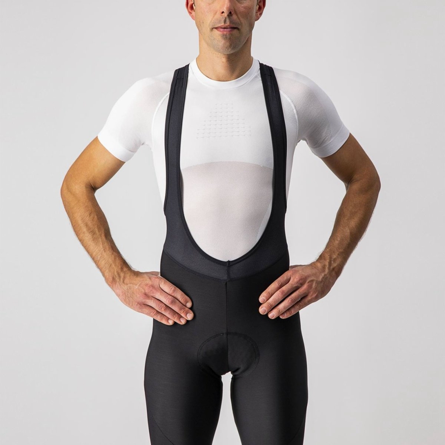 Black Rawlings ENTRATA Men Bib Tights | 9856HFCUO