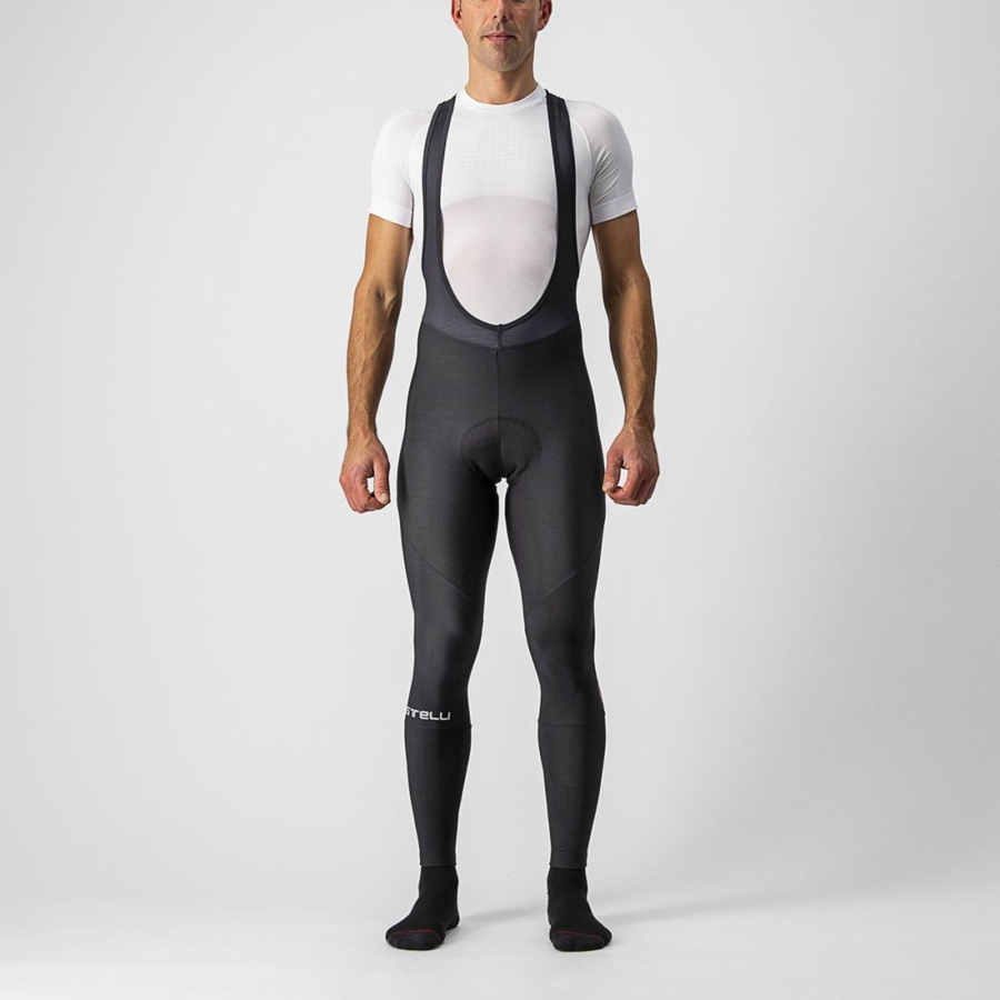 Black Rawlings ENTRATA Men Bib Tights | 9856HFCUO