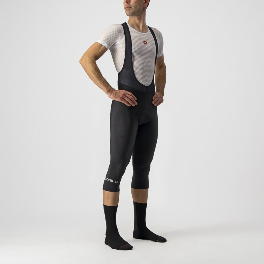 Black Rawlings ENTRATA THERMAL BIB KNICKER Men Leggings | 1805VCQKE