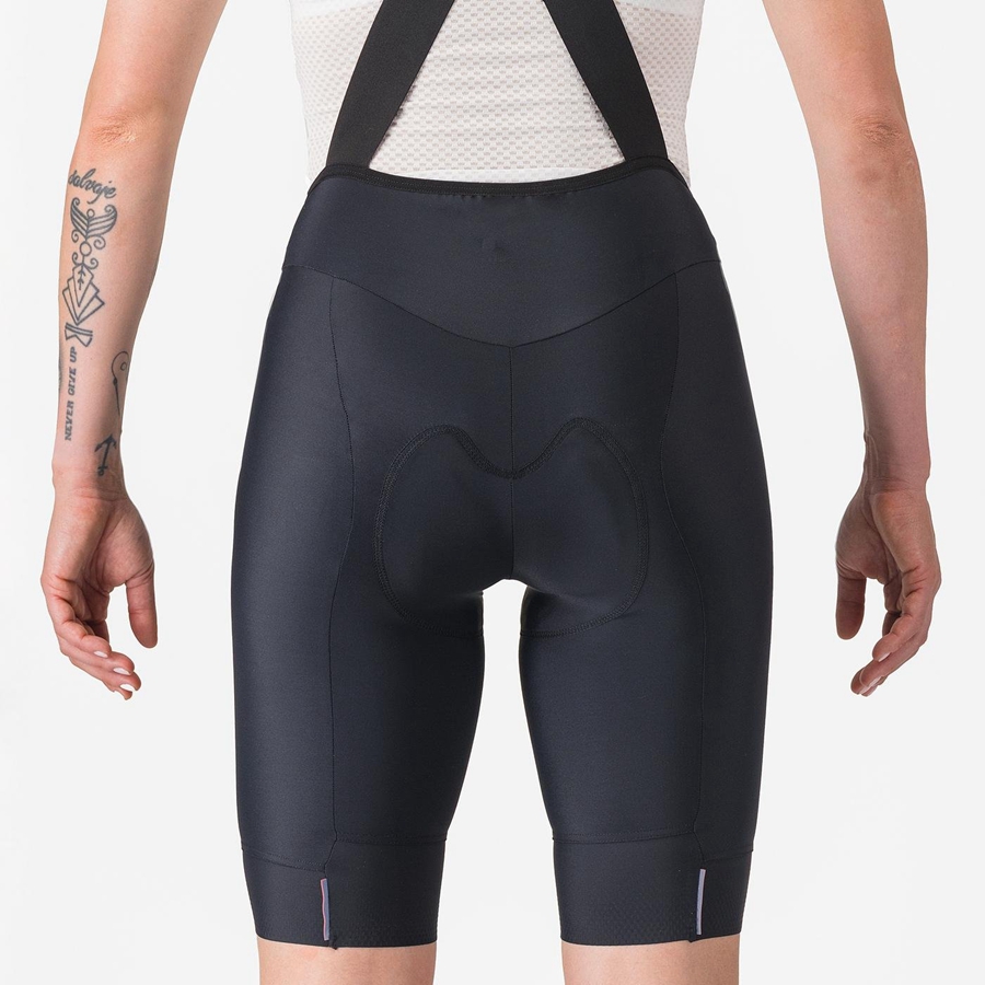 Black Rawlings ESPRESSO W DT Women Bib Shorts | 9608TFAHI