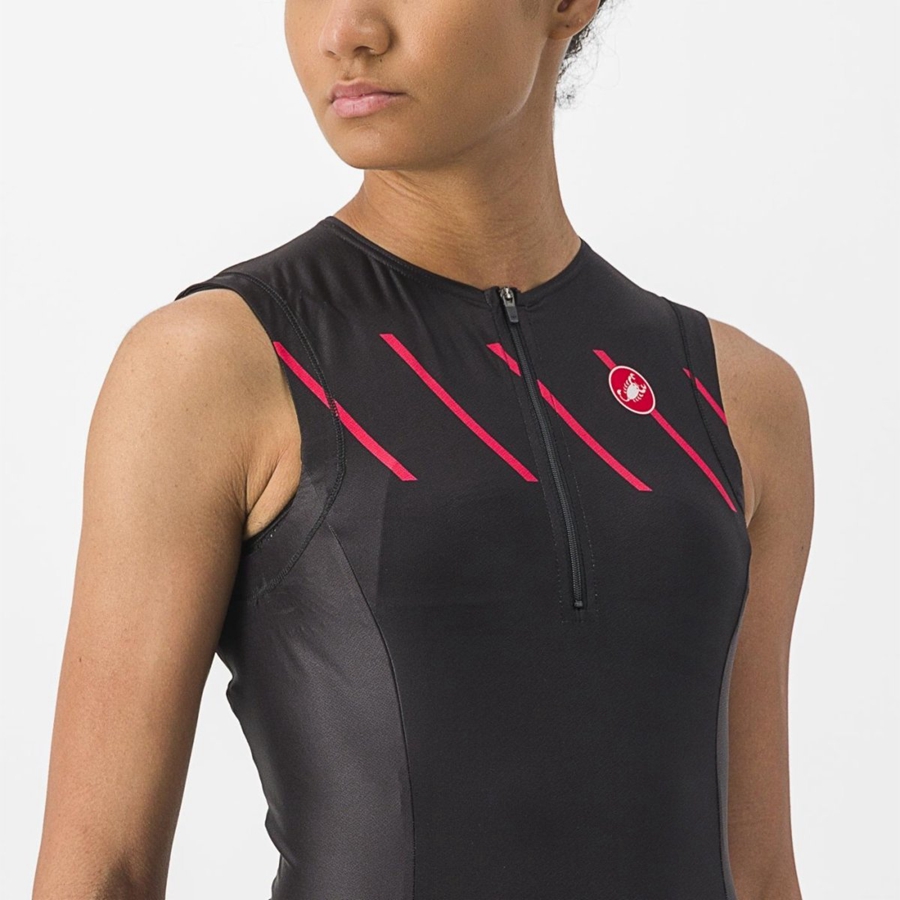 Black Rawlings FREE 2 W TRI SINGLET Women Suits | 9205FWRZP