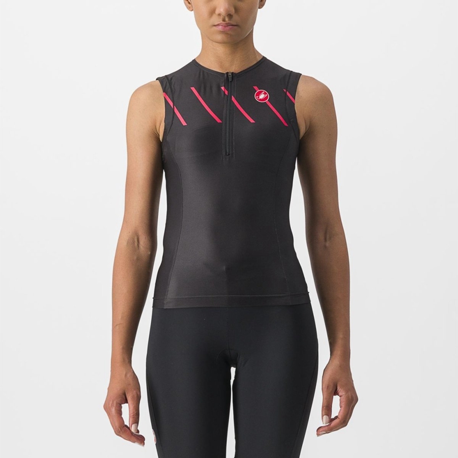 Black Rawlings FREE 2 W TRI SINGLET Women Suits | 9205FWRZP