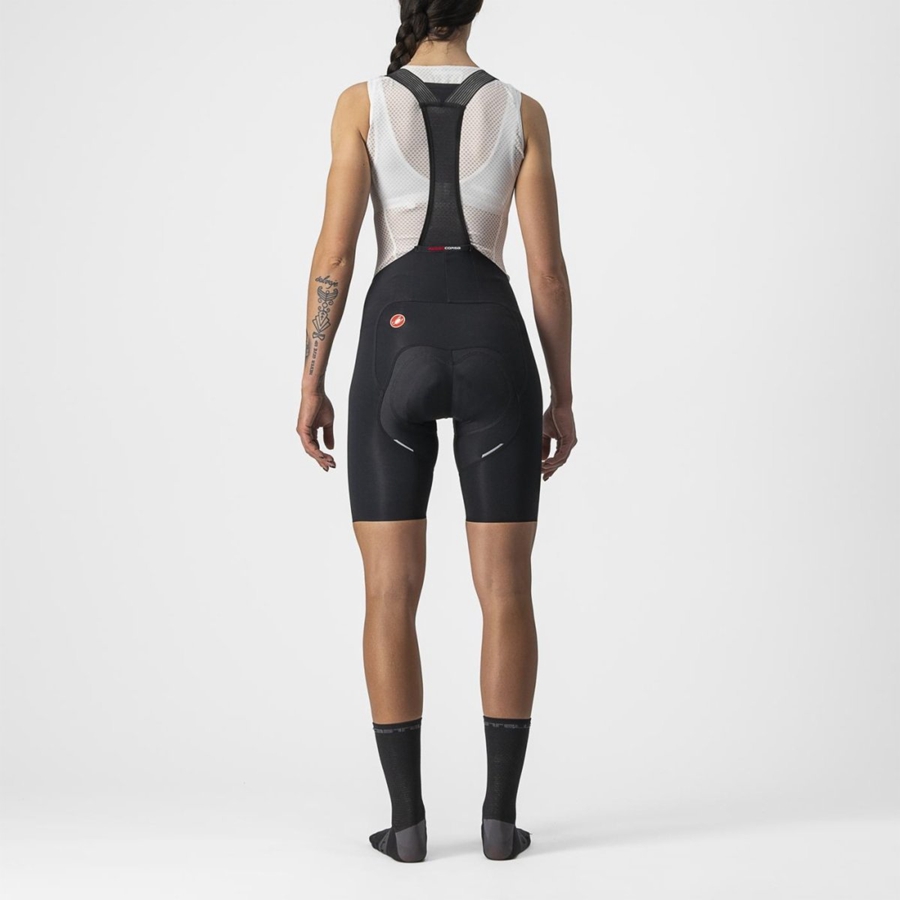 Black Rawlings FREE AERO RC W Women Bib Shorts | 4830ZBXDS