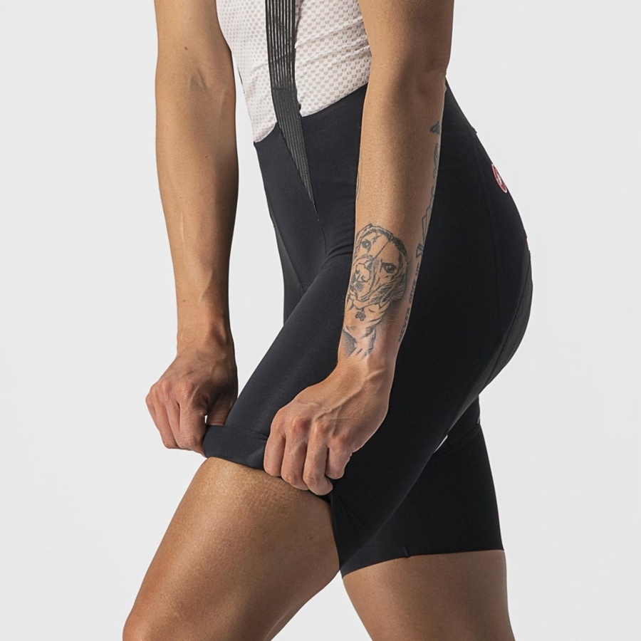 Black Rawlings FREE AERO RC W Women Bib Shorts | 4830ZBXDS