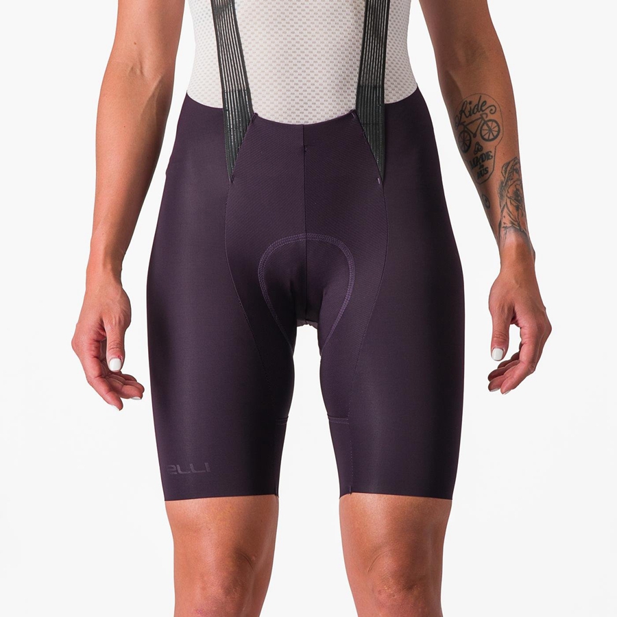 Black Rawlings FREE AERO RC W Women Bib Shorts | 7598JZBYK