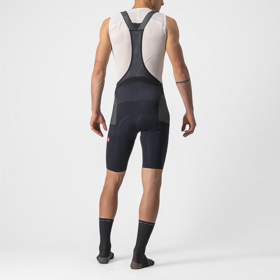 Black Rawlings FREE UNLIMITED Men Bib Shorts | 6712VXZEI