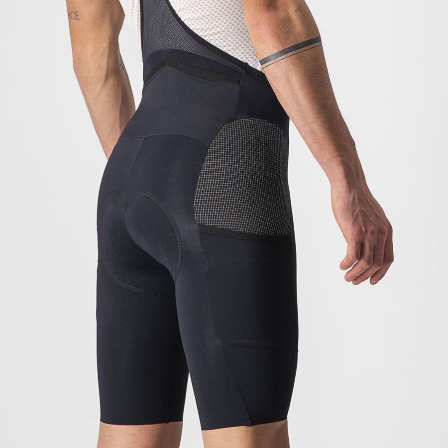 Black Rawlings FREE UNLIMITED Men Bib Shorts | 6712VXZEI