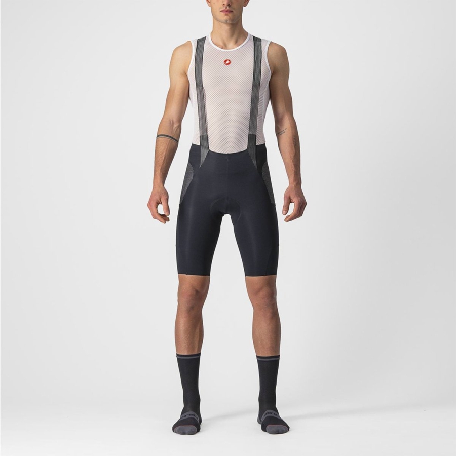 Black Rawlings FREE UNLIMITED Men Bib Shorts | 6712VXZEI