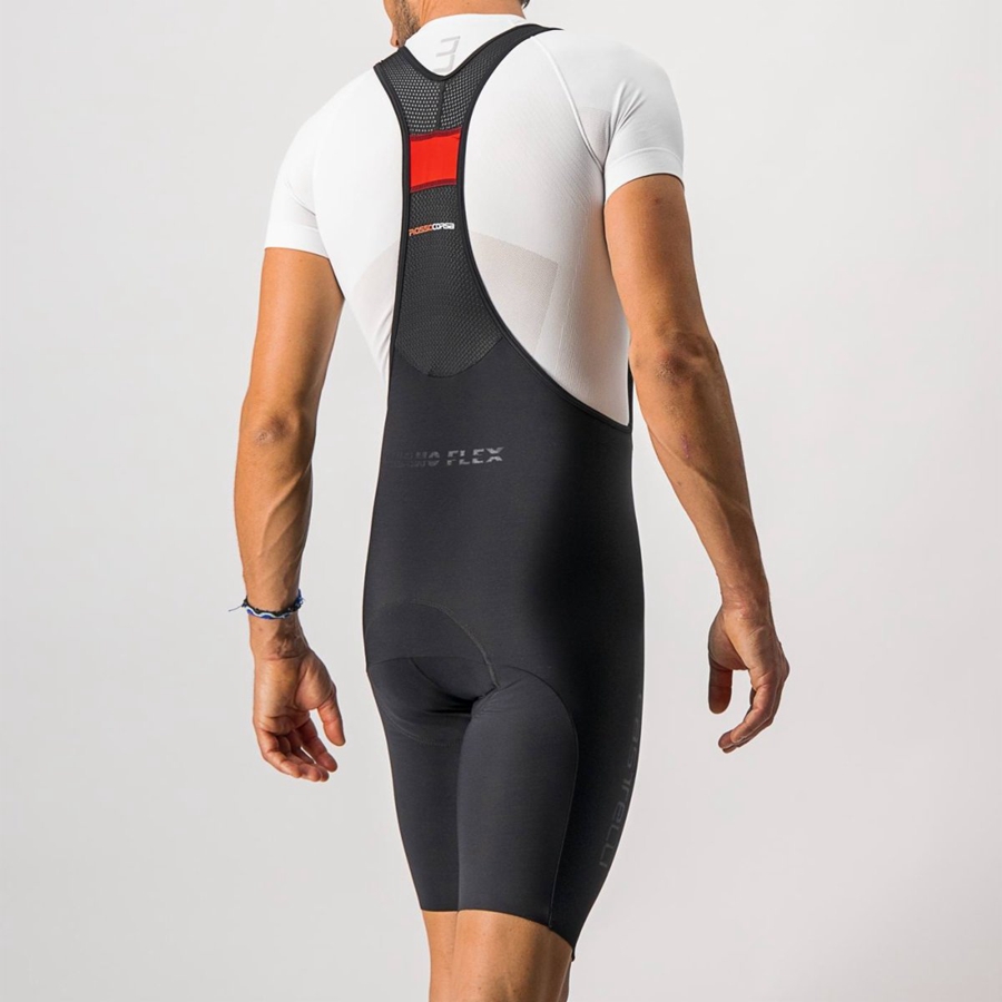 Black Rawlings NANO FLEX PRO RACE Men Bib Shorts | 0563YXODS