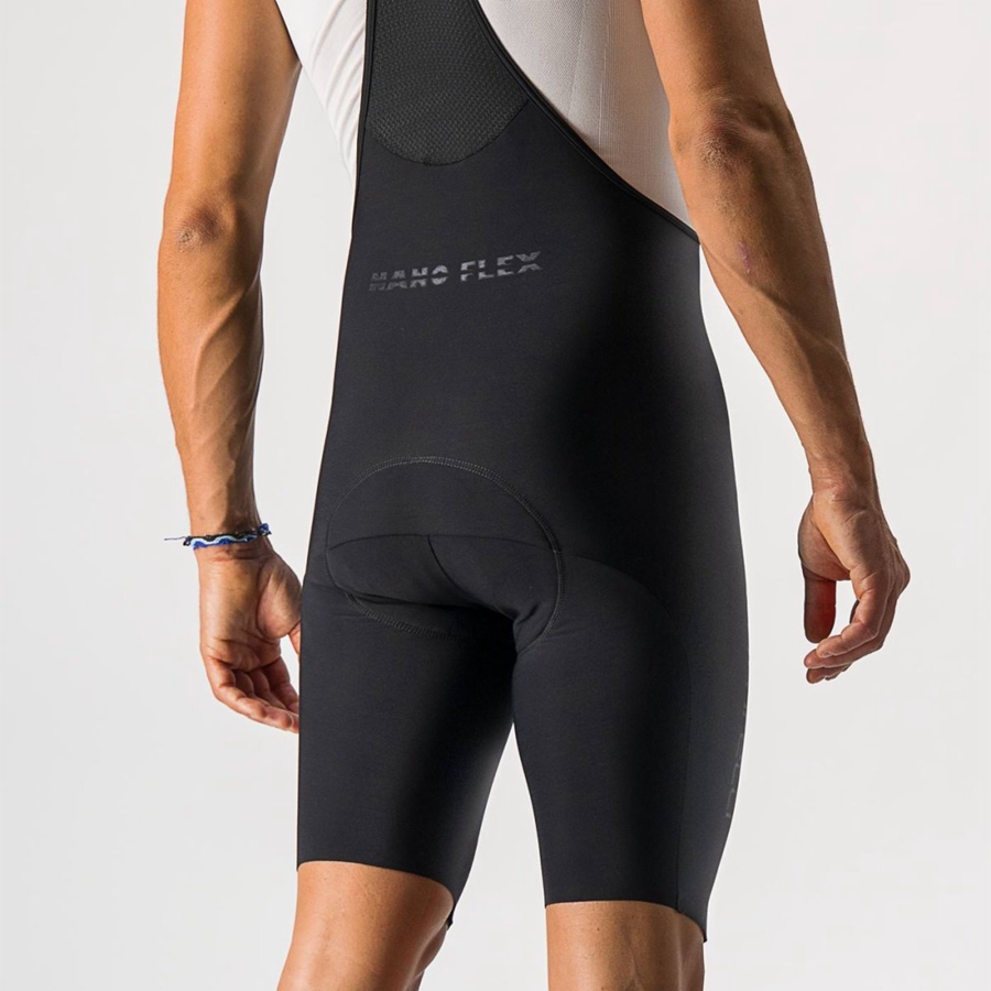 Black Rawlings NANO FLEX PRO RACE Men Bib Shorts | 0563YXODS