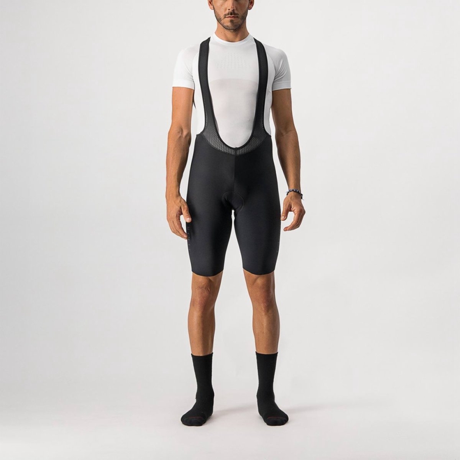 Black Rawlings NANO FLEX PRO RACE Men Bib Shorts | 0563YXODS