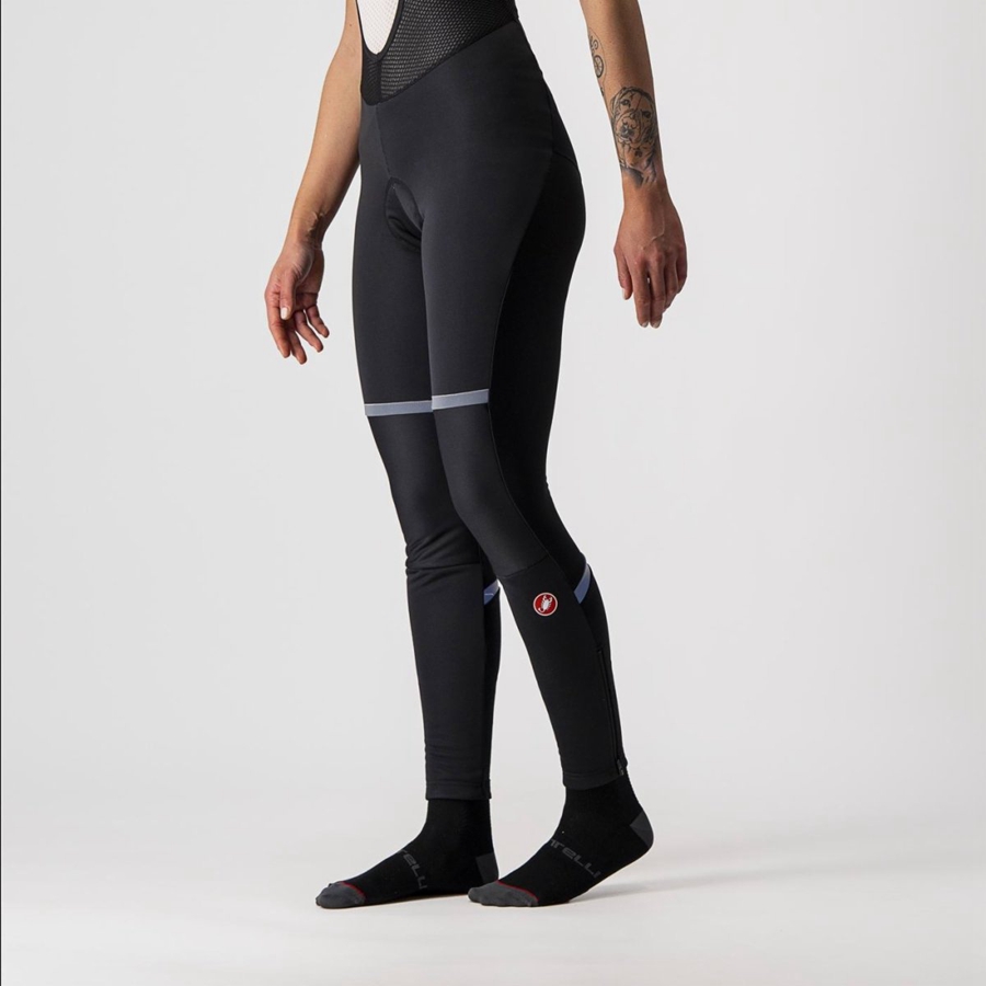 Black Rawlings POLARE W Women Bib Tights | 6301ELWRH