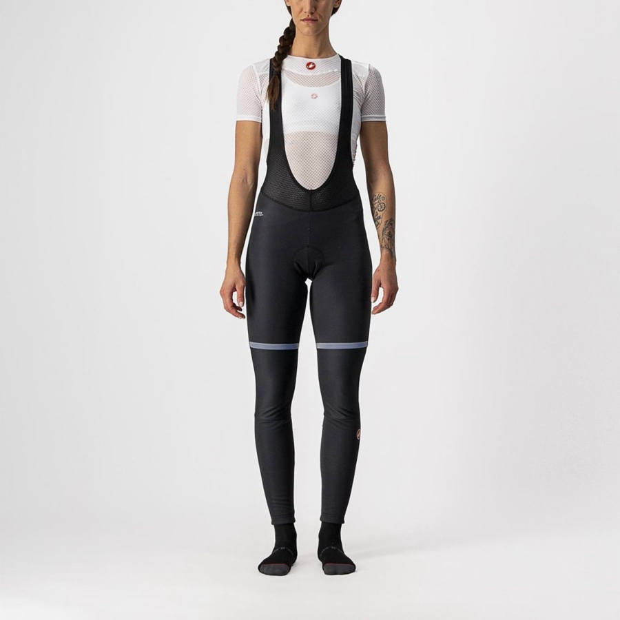 Black Rawlings POLARE W Women Bib Tights | 6301ELWRH