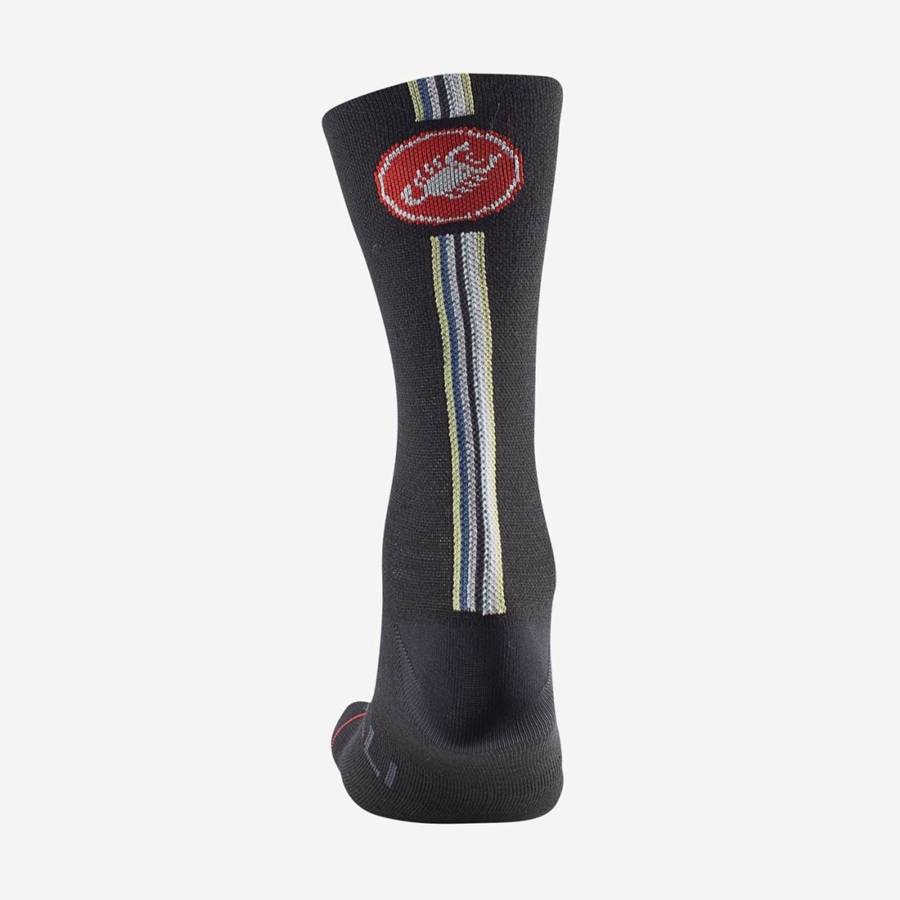 Black Rawlings RACING STRIPE 18 Men Socks | 1904SQFNM