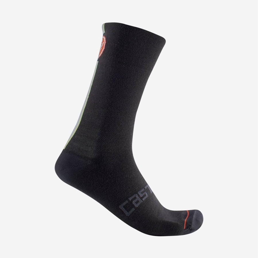 Black Rawlings RACING STRIPE 18 Men Socks | 1904SQFNM