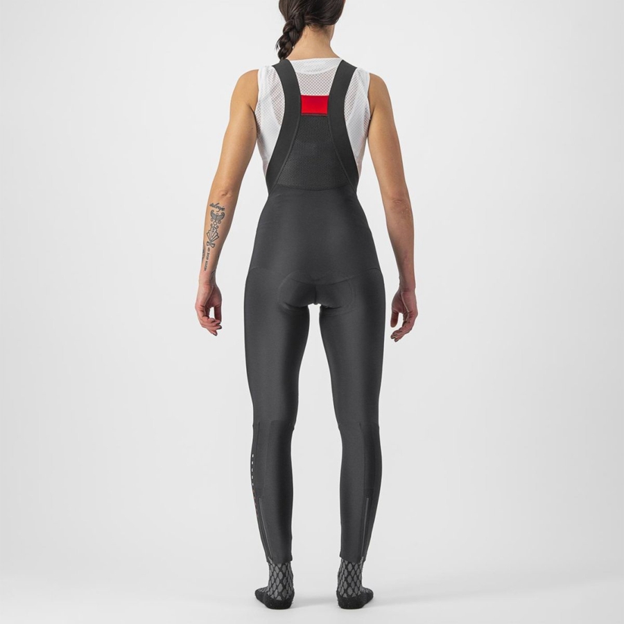 Black Rawlings SORPASSO RoS W Women Bib Tights | 0647GKLTO