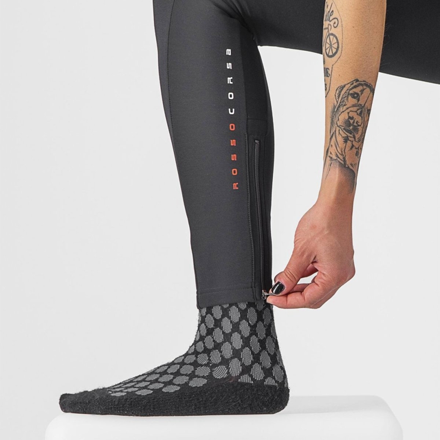 Black Rawlings SORPASSO RoS W Women Bib Tights | 0647GKLTO