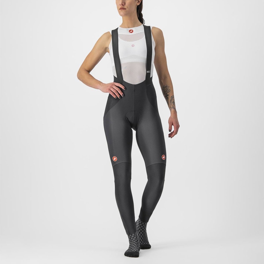 Black Rawlings SORPASSO RoS W Women Bib Tights | 0647GKLTO