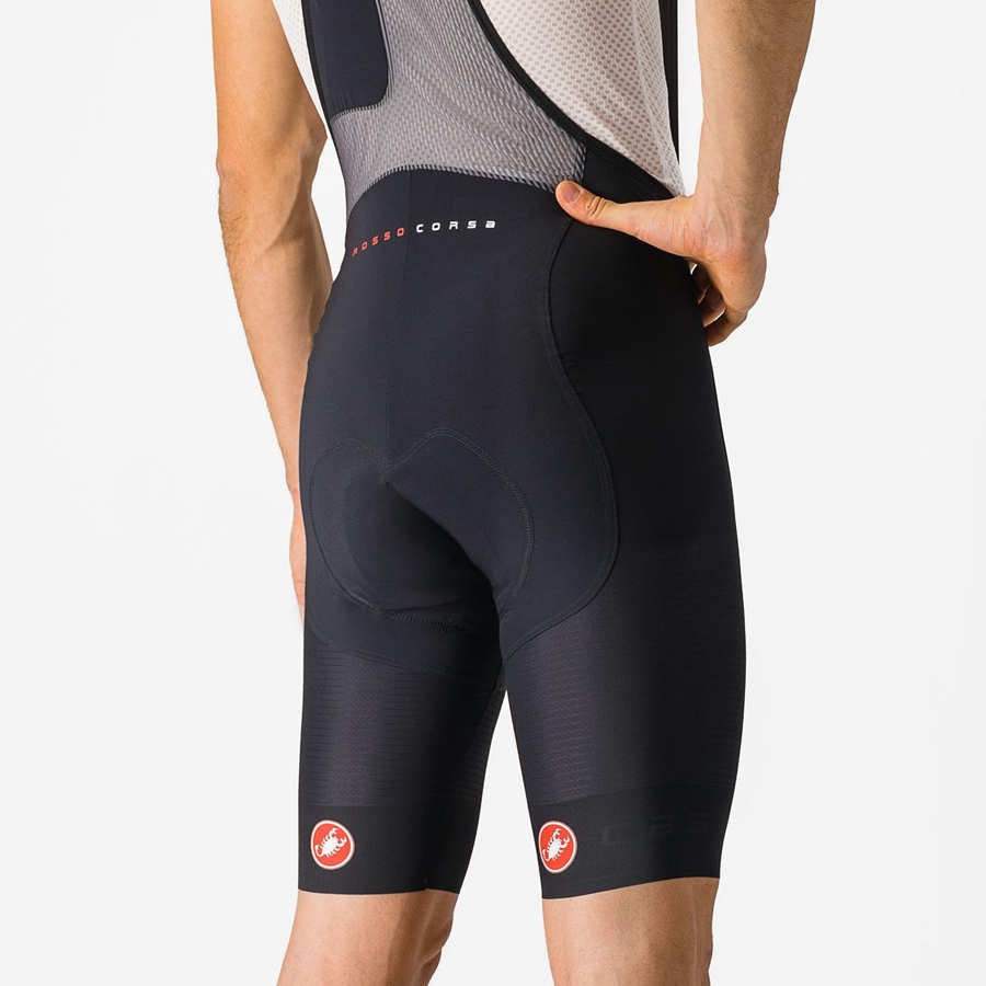 Black Rawlings SUPERLEGGERA Men Bib Shorts | 0384JKYXO