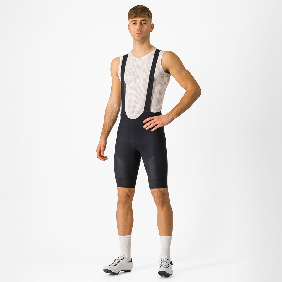 Black Rawlings SUPERLEGGERA Men Bib Shorts | 0384JKYXO