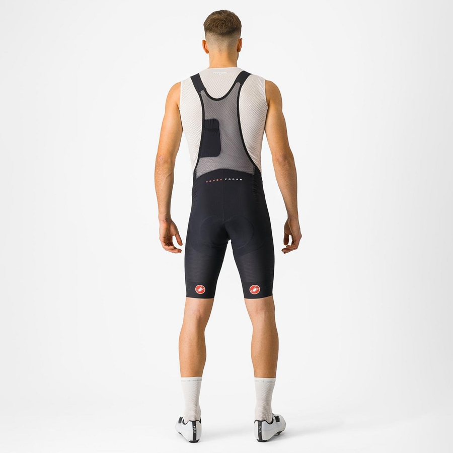 Black Rawlings SUPERLEGGERA Men Bib Shorts | 0384JKYXO