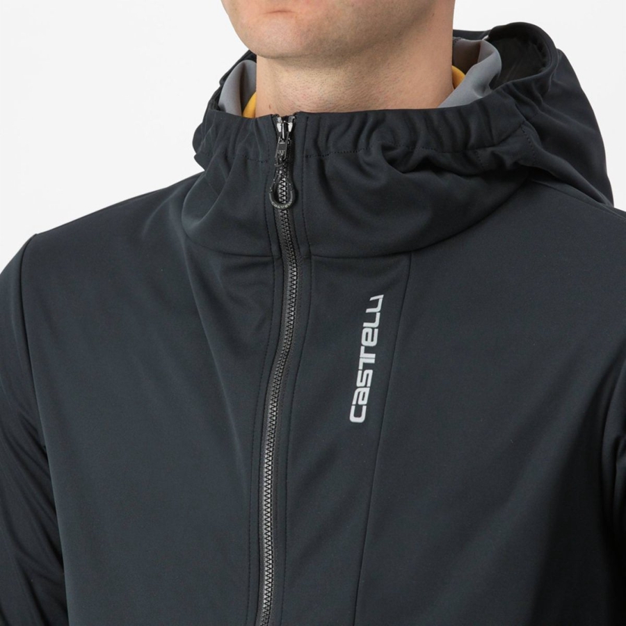 Black Rawlings TRAIL HOODIE Men Jackets | 4165ZVSKL